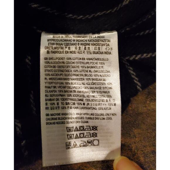 Vans Off The Wall Mens‎ Striped Shirt Sz S Button Long Sleeve Skater Black New - Picture 7 of 9